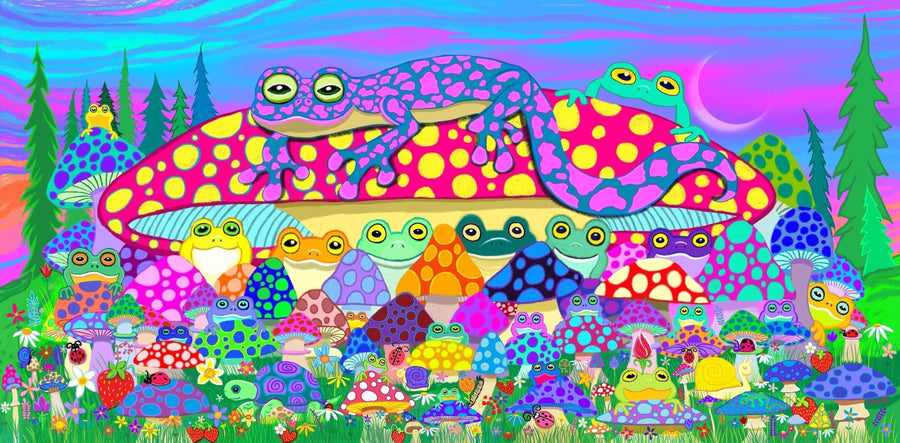 Drew's Rainbows Illustrations Return to Mushroom Meadow Like Picasso-Monet-van Gogh-Matisse