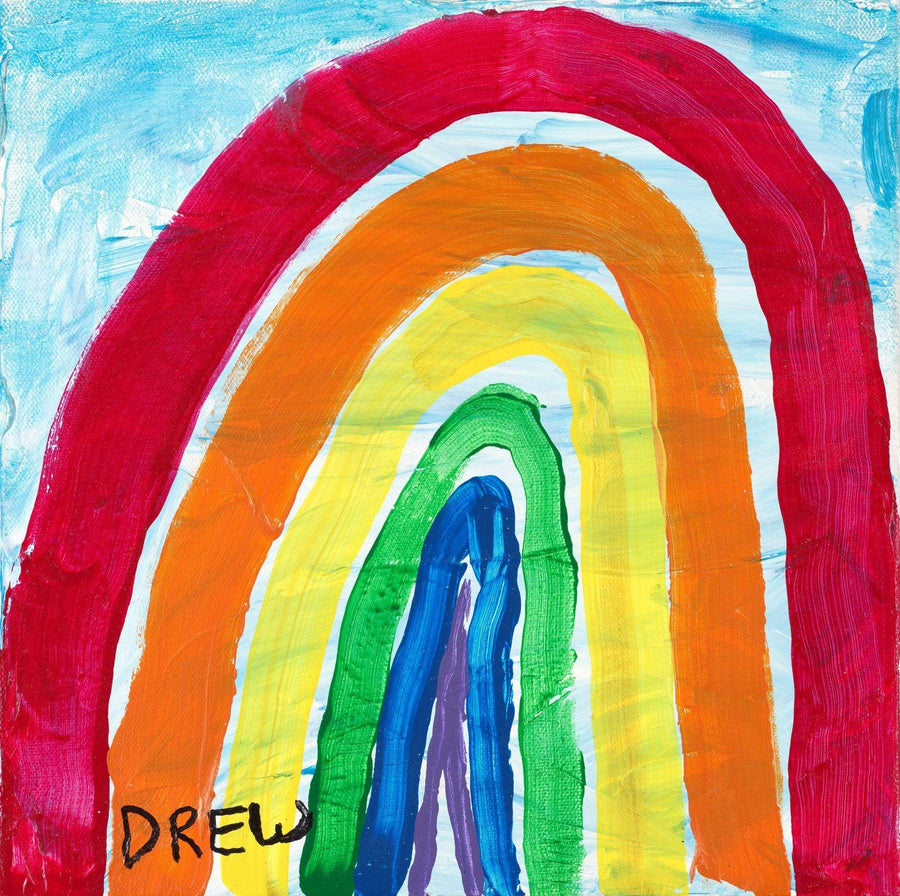 Drew's Rainbows painting You're Special Like Picasso-Monet-van Gogh-Matisse