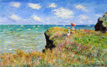 drewsrainbows Handpainted Reproductions Cliff Walk at Pourville by Claude Monet  (hand-painted reproduction) Like Picasso-Monet-van Gogh-Matisse