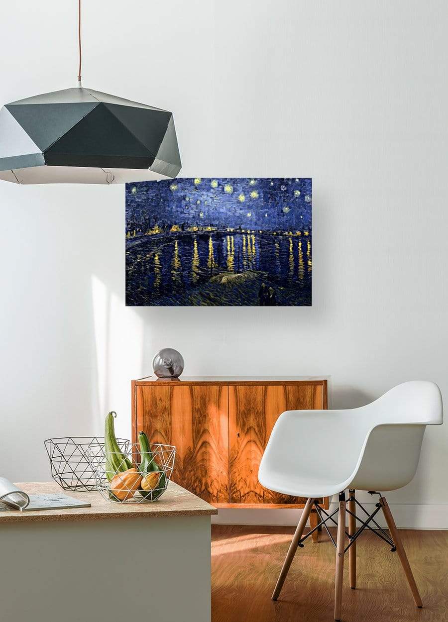 drewsrainbows Handpainted Reproductions Starry Night Over The Rhone by Vincent Van Gogh  (hand-painted reproduction) Like Picasso-Monet-van Gogh-Matisse