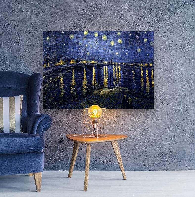 drewsrainbows Handpainted Reproductions Starry Night Over The Rhone by Vincent Van Gogh  (hand-painted reproduction) Like Picasso-Monet-van Gogh-Matisse