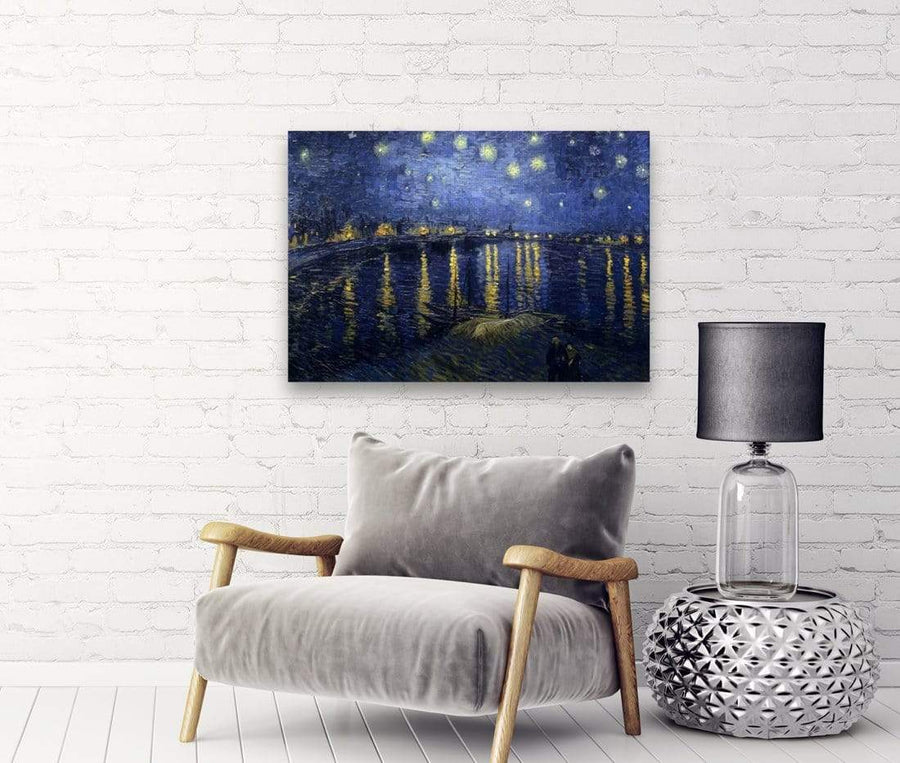 drewsrainbows Handpainted Reproductions Starry Night Over The Rhone by Vincent Van Gogh  (hand-painted reproduction) Like Picasso-Monet-van Gogh-Matisse