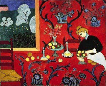 drewsrainbows Handpainted Reproductions The Dessert:  Harmony in Red by Henri Matisse  (hand-painted reproduction) Like Picasso-Monet-van Gogh-Matisse