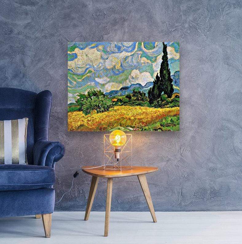 drewsrainbows Handpainted Reproductions Wheat Field with Cypresses by Vincent Van Gogh  (hand-painted reproduction) Like Picasso-Monet-van Gogh-Matisse