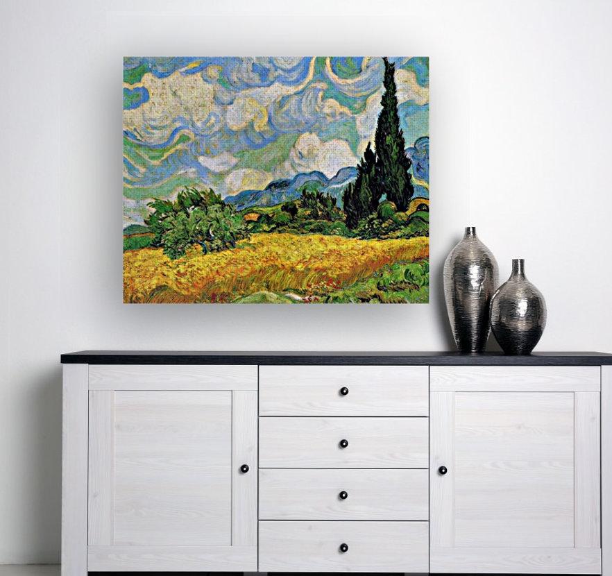 drewsrainbows Handpainted Reproductions Wheat Field with Cypresses by Vincent Van Gogh  (hand-painted reproduction) Like Picasso-Monet-van Gogh-Matisse