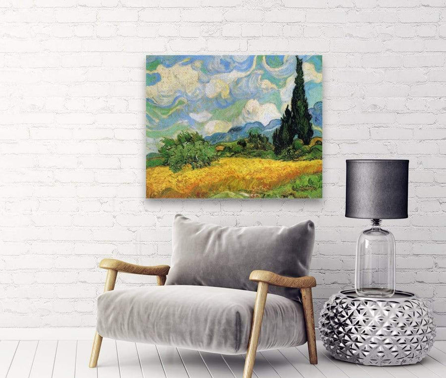 drewsrainbows Handpainted Reproductions Wheat Field with Cypresses by Vincent Van Gogh  (hand-painted reproduction) Like Picasso-Monet-van Gogh-Matisse