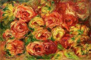 drewsrainbows Handpainted Reproductions Armful of Roses by Pierre Auguste Renoir (hand-painted reproduction) Like Picasso-Monet-van Gogh-Matisse