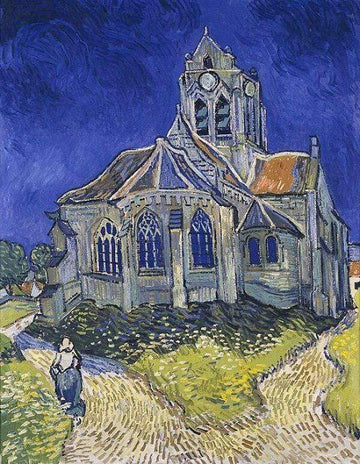 drewsrainbows Handpainted Reproductions The Church at Auvers by Vincent Van Gogh  (hand-painted reproduction) Like Picasso-Monet-van Gogh-Matisse