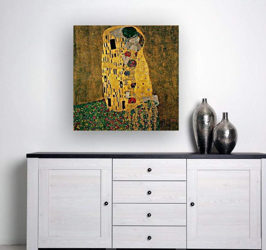 drewsrainbows Handpainted Reproductions The Kiss by Gustav Klimt  (hand-painted reproduction) Like Picasso-Monet-van Gogh-Matisse