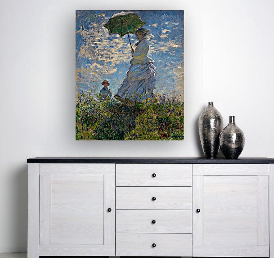 drewsrainbows Handpainted Reproductions Walk Woman with Parasol by Claude Monet  (hand-painted reproduction) Like Picasso-Monet-van Gogh-Matisse