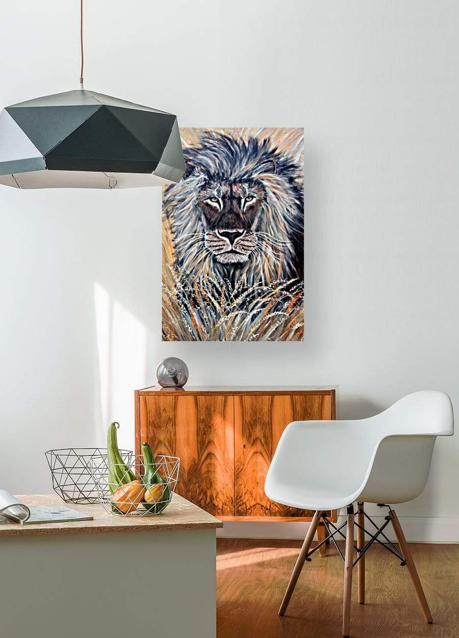 drewsrainbows painting African Lion Like Picasso-Monet-van Gogh-Matisse