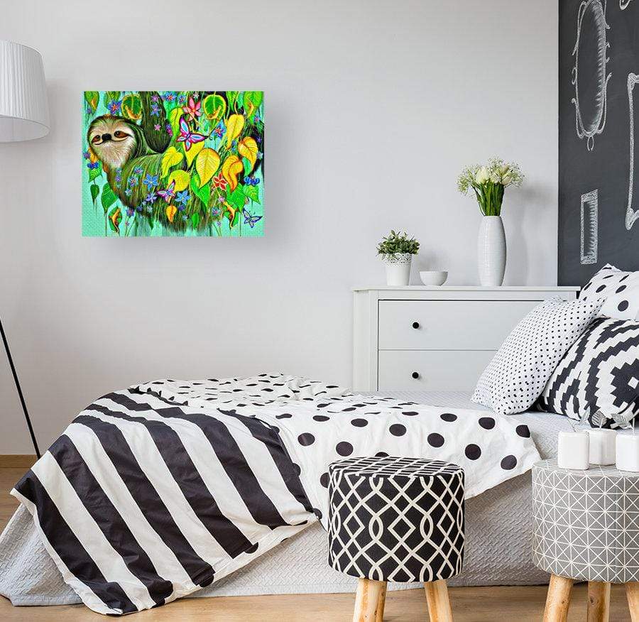 drewsrainbows painting Flowery Rainforest Sloth Like Picasso-Monet-van Gogh-Matisse